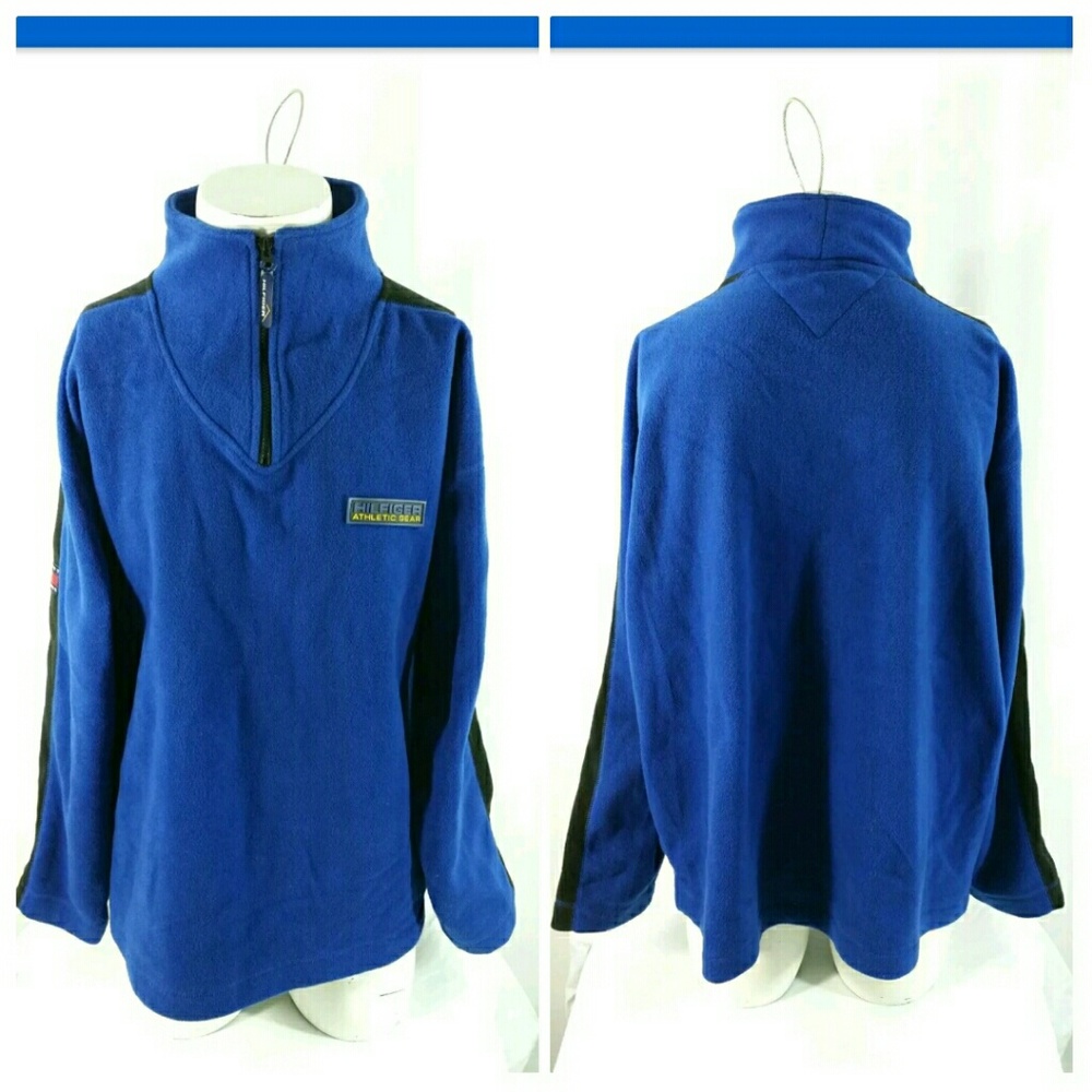 Tommy Hilfiger Athletic Gear Blue Fleece Sweater